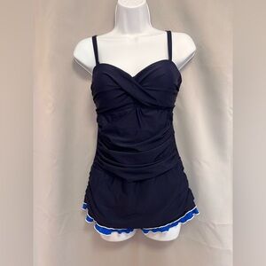 Swimsuits For All Women's One Piece Swimsuit sz‎ 6 blue